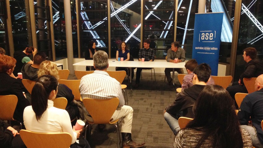 Post Insiders event at ABC Brisbane. Panel discussion with Charlotte Cutting (facilitator), Lisa Domrow, David McSween, Roger Carter